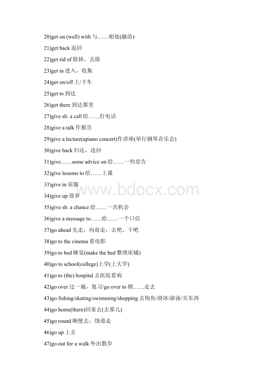 初中英语词组大全最新整理版.docx_第3页