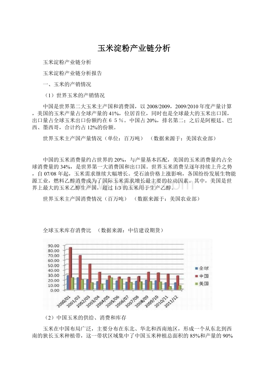 玉米淀粉产业链分析Word格式文档下载.docx