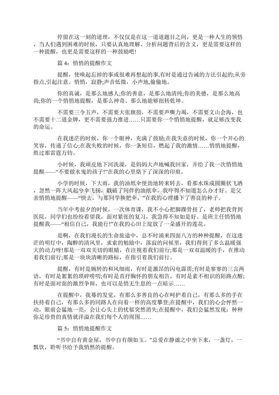 关于提醒为话题的600字中考作文精选5篇.docx_第3页