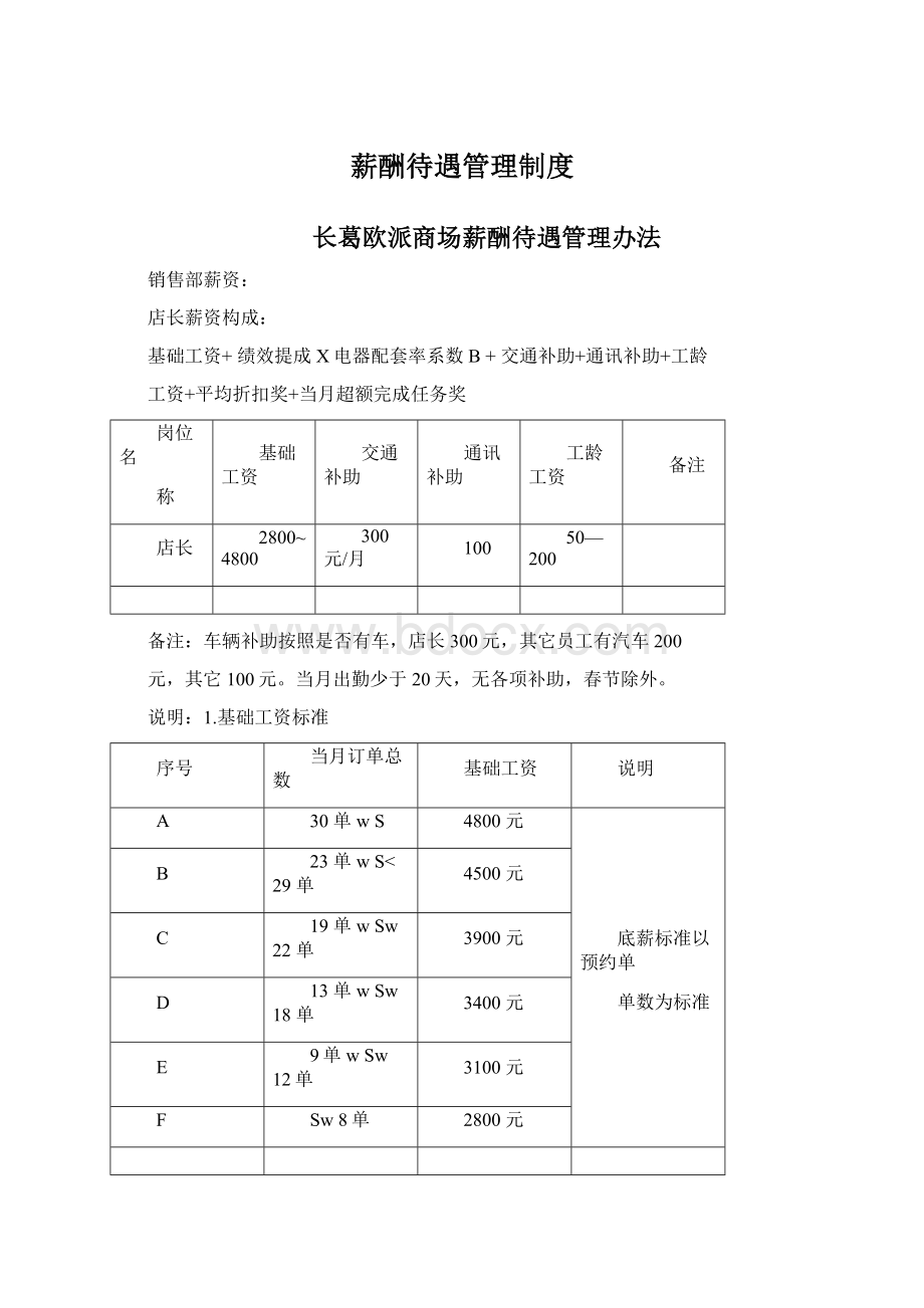 薪酬待遇管理制度Word下载.docx_第1页