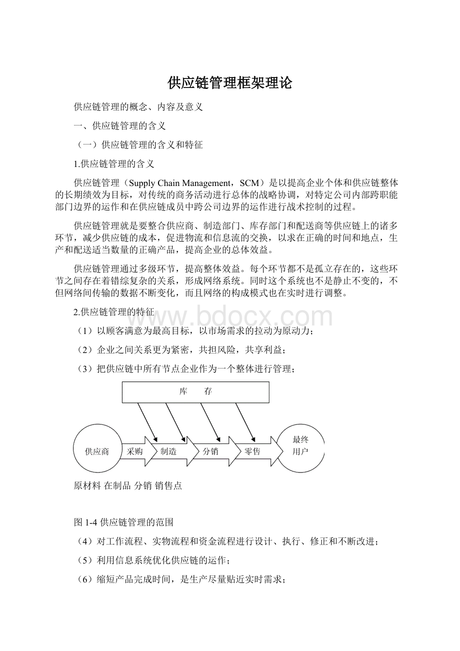 供应链管理框架理论.docx