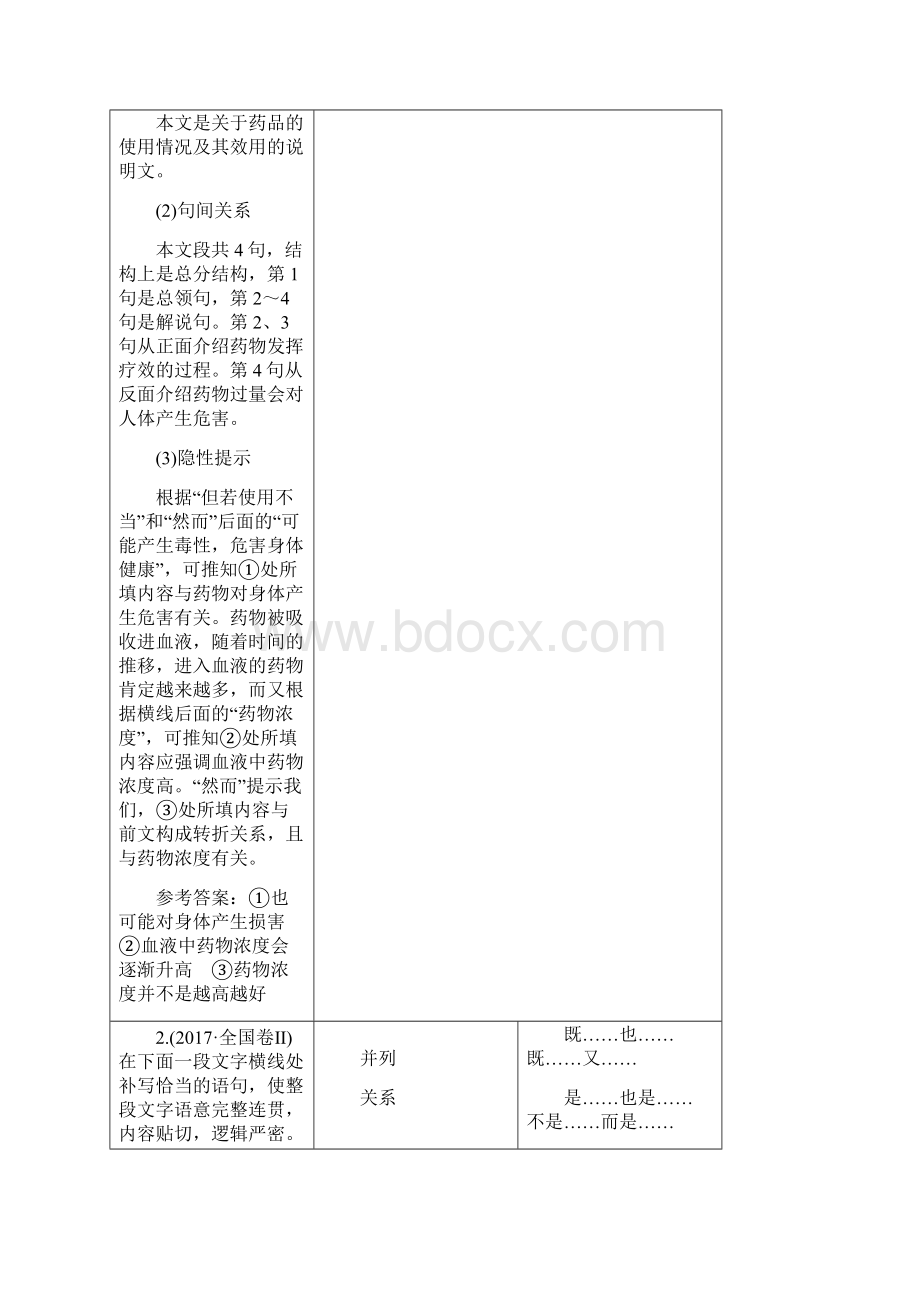 届高三一轮复习讲义 语言表达连贯之补写Word格式.docx_第2页