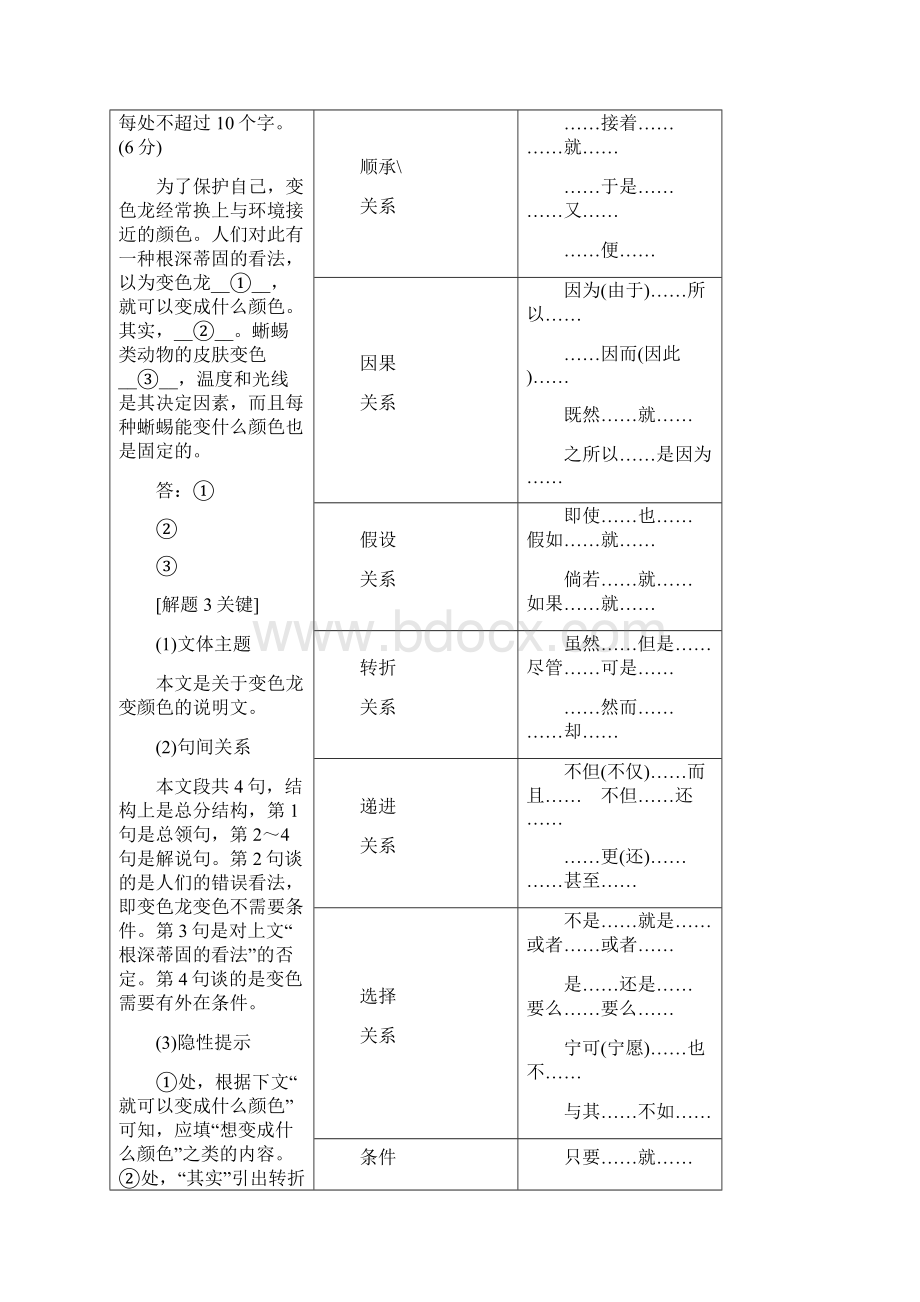 届高三一轮复习讲义 语言表达连贯之补写Word格式.docx_第3页