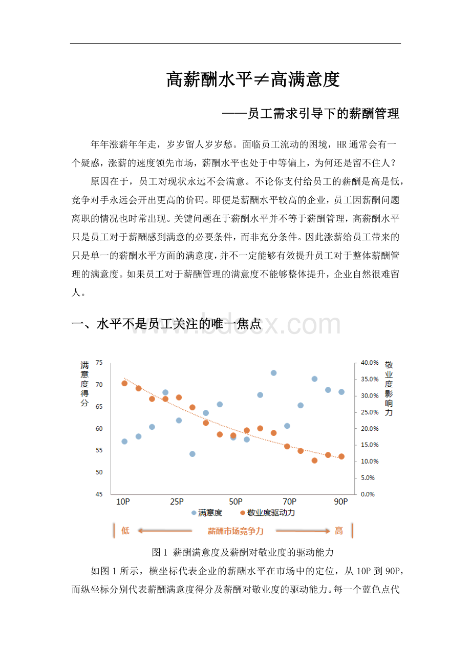 高薪酬水平不等于高满意度(人力资源管理HRM咨询级).docx