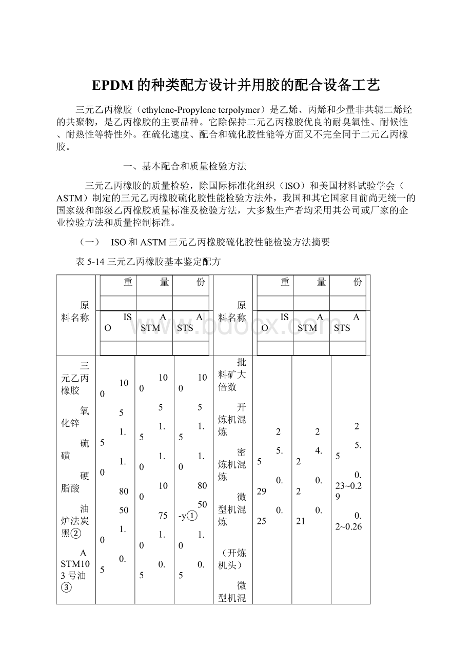 EPDM的种类配方设计并用胶的配合设备工艺Word文件下载.docx_第1页