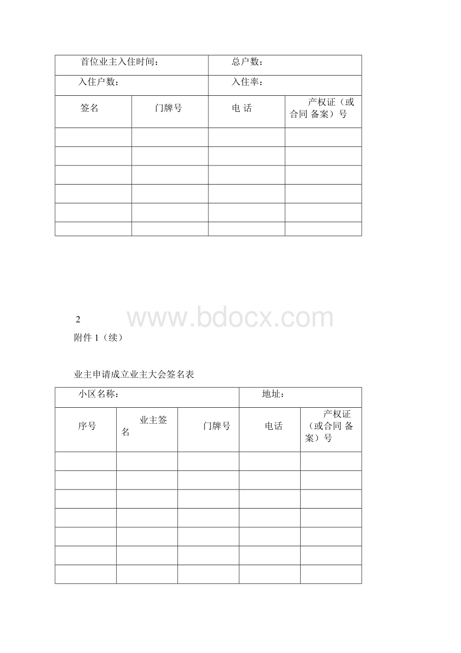 郑州市首次业主大会筹备工作步骤及表格.docx_第3页