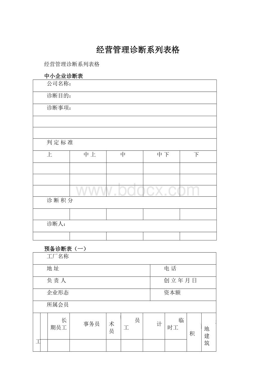 经营管理诊断系列表格文档格式.docx_第1页