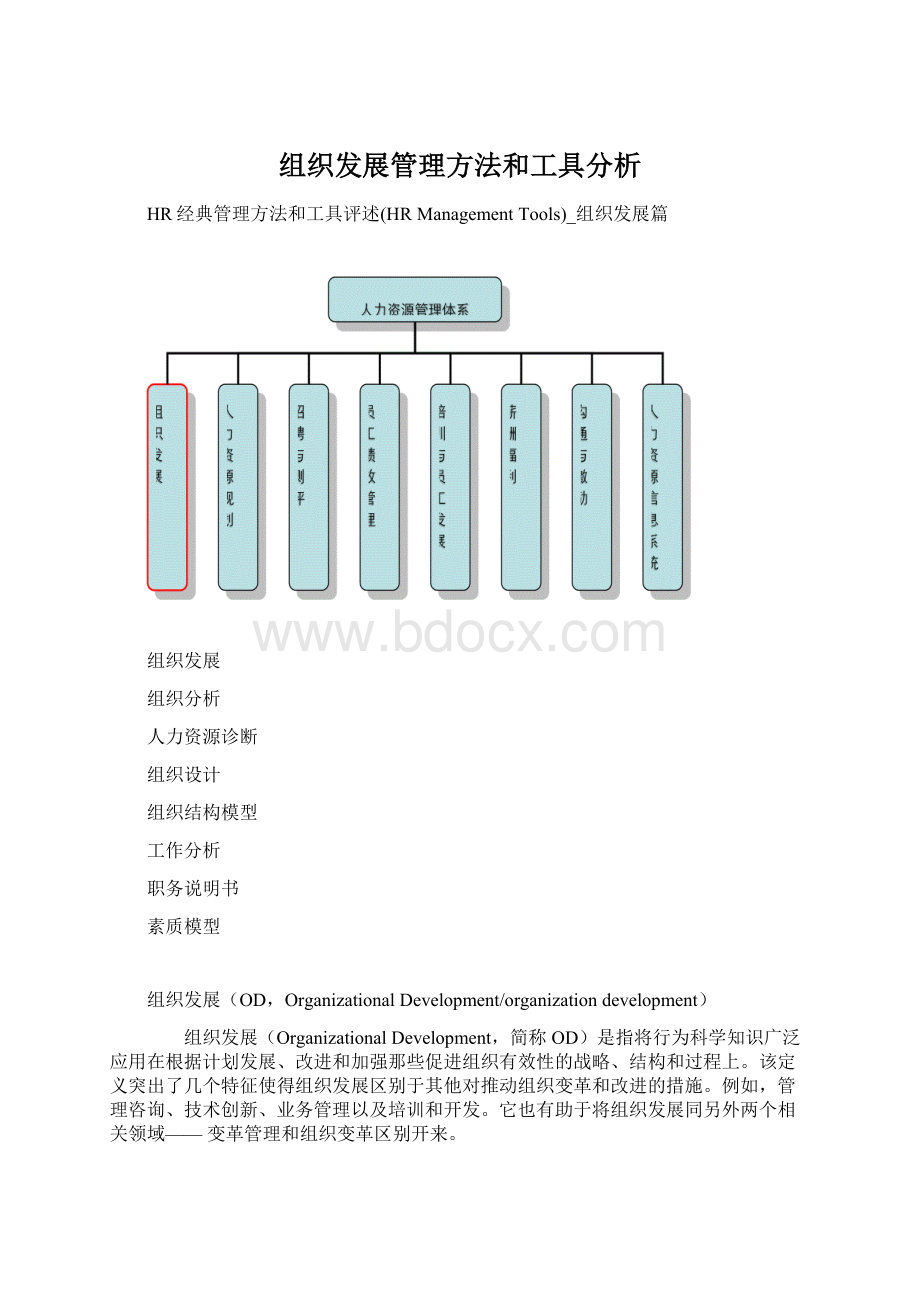 组织发展管理方法和工具分析Word格式.docx_第1页