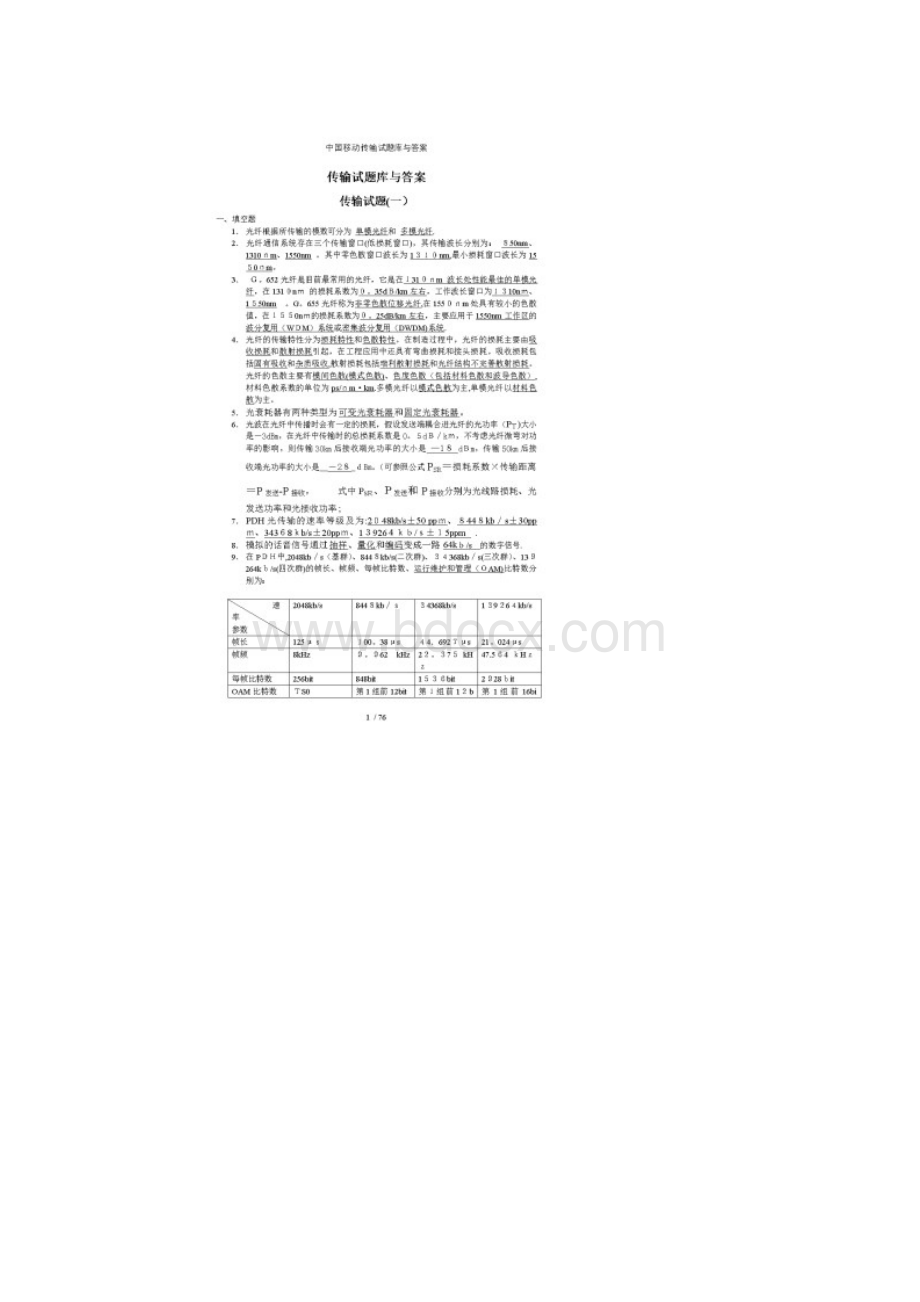 中国移动传输试题库与答案.docx_第2页