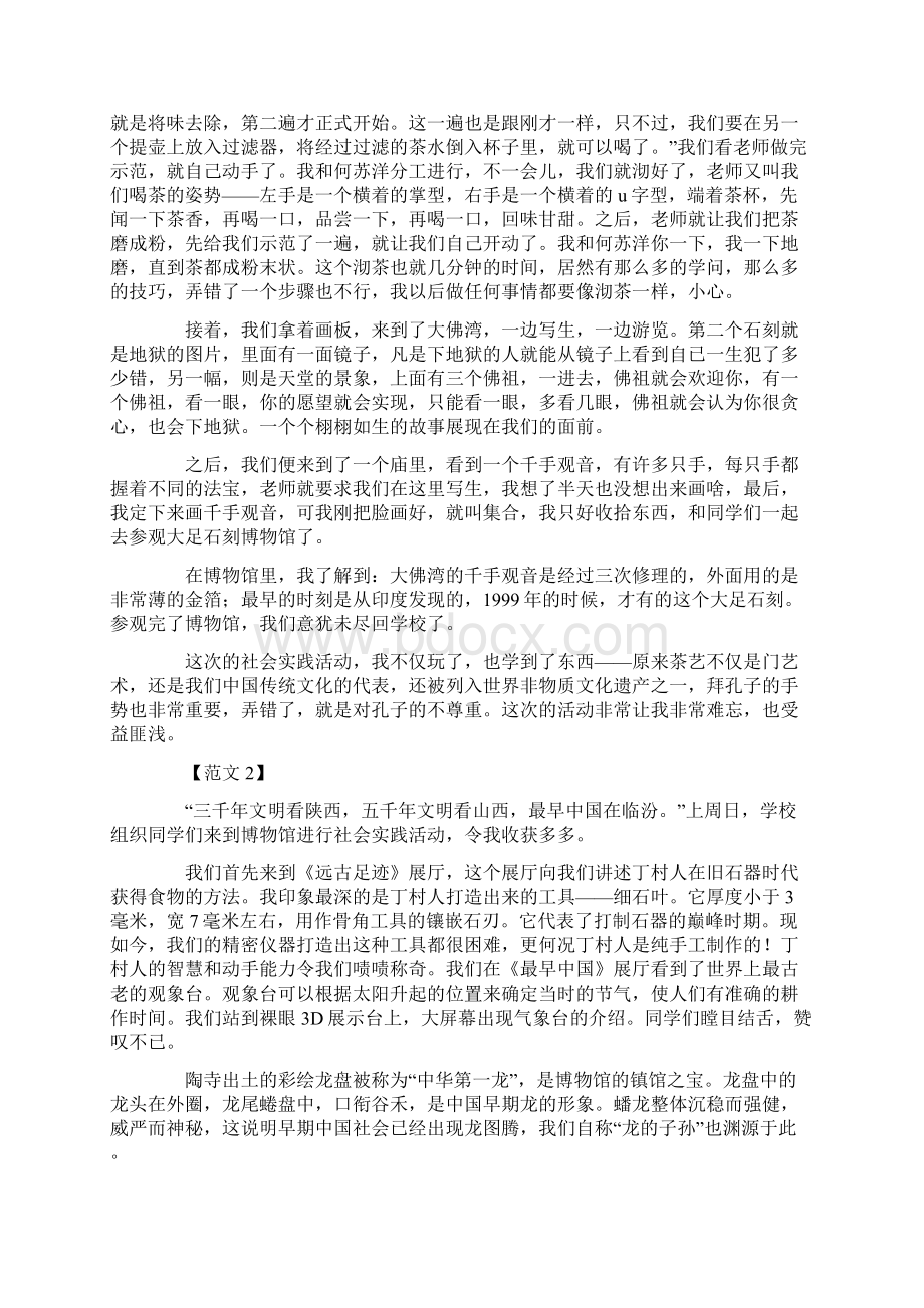 博物馆社会实践报告心得四篇合辑可供参考Word文件下载.docx_第2页