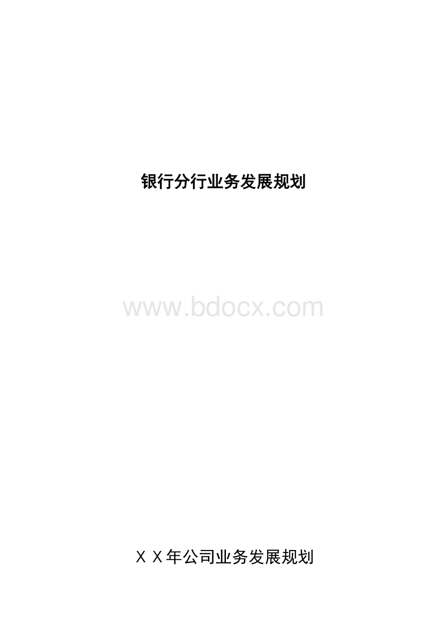 银行分行业务发展规划Word下载.docx_第1页