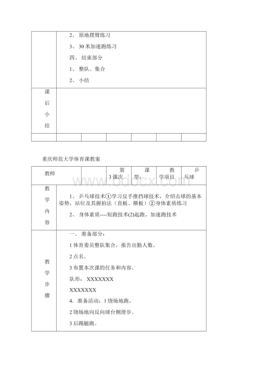 重庆师范大学乒乓球教学设计.docx_第3页