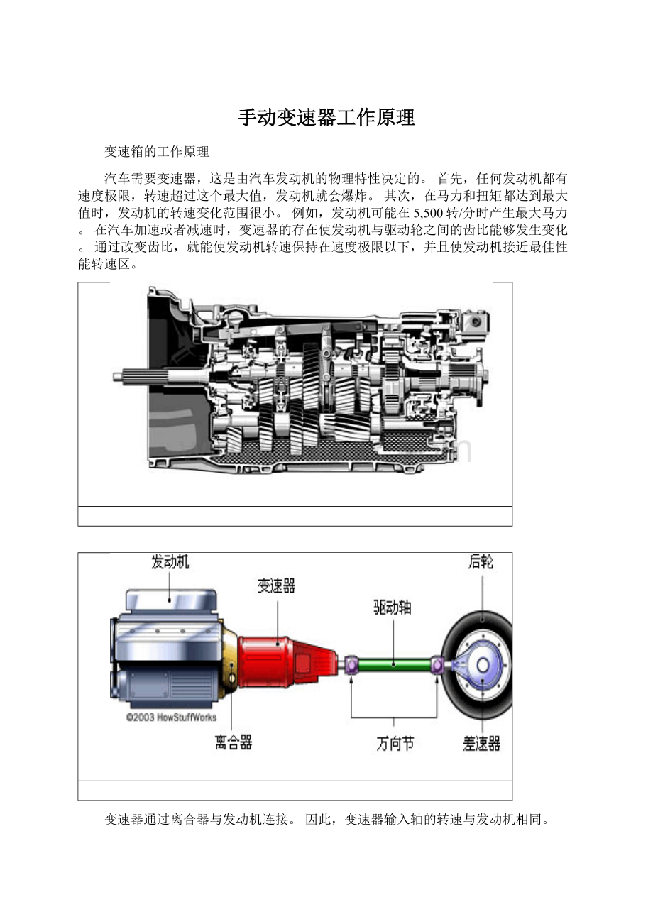 手动变速器工作原理文档格式.docx