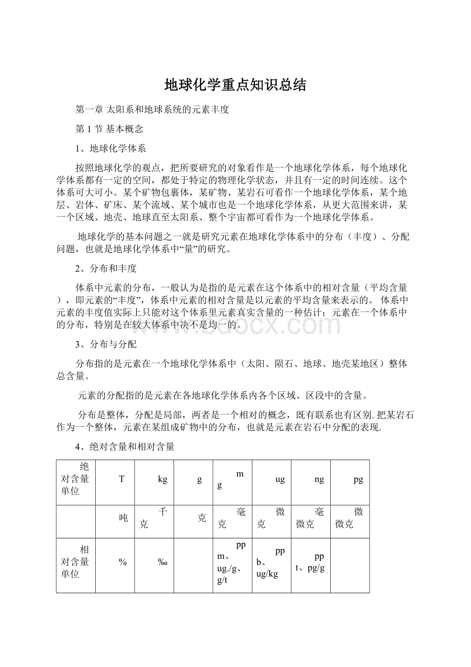 地球化学重点知识总结.docx_第1页