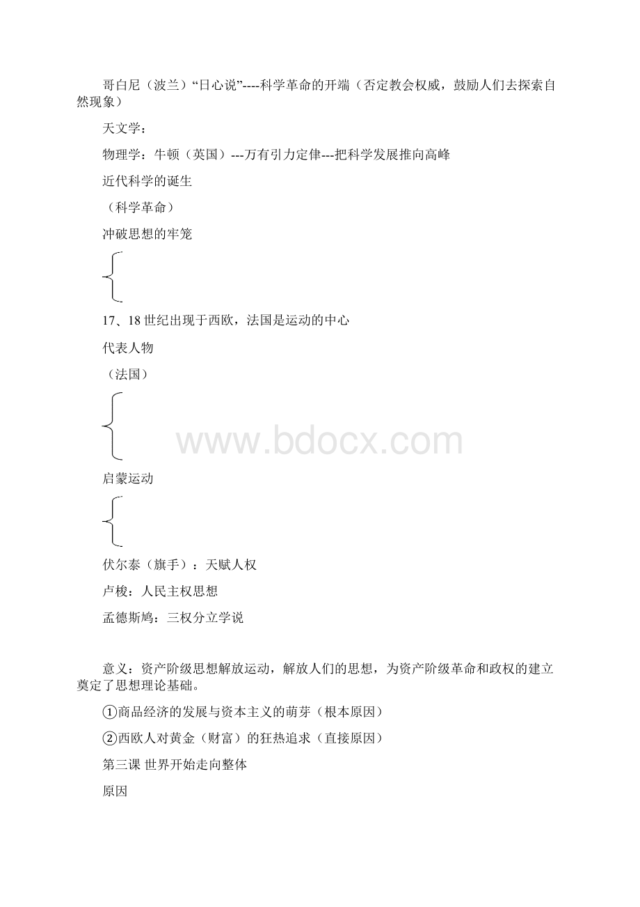 八年级历史与社会下册期中复习提纲Word文档格式.docx_第3页