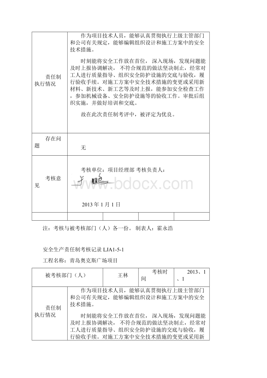 安全责任制考核记录.docx_第2页