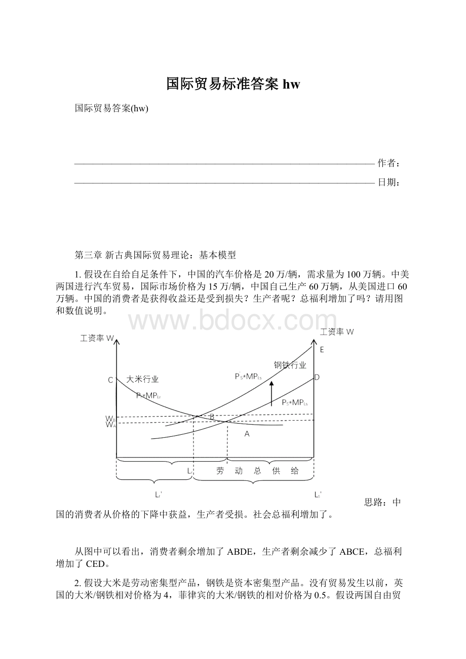 国际贸易标准答案hw.docx