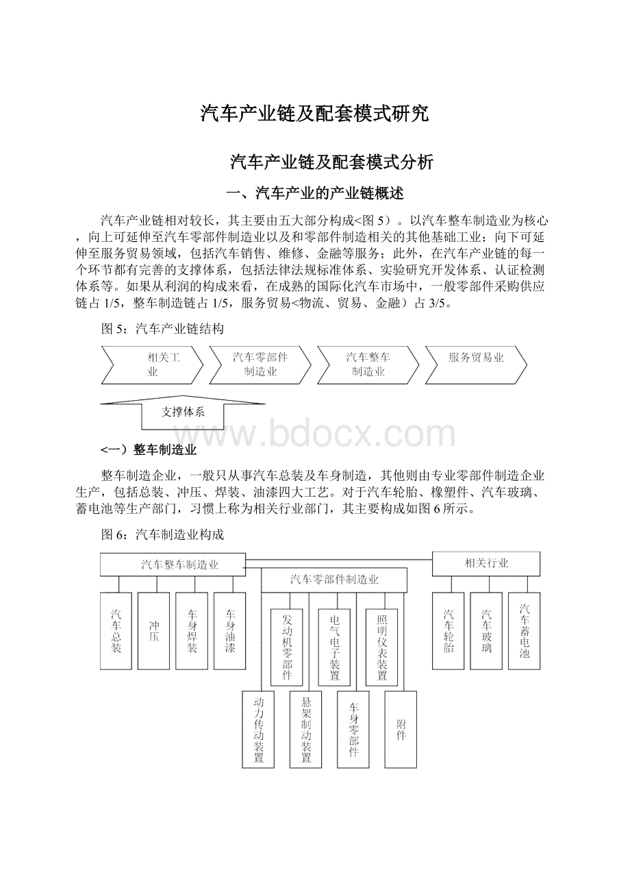 汽车产业链及配套模式研究Word文档下载推荐.docx