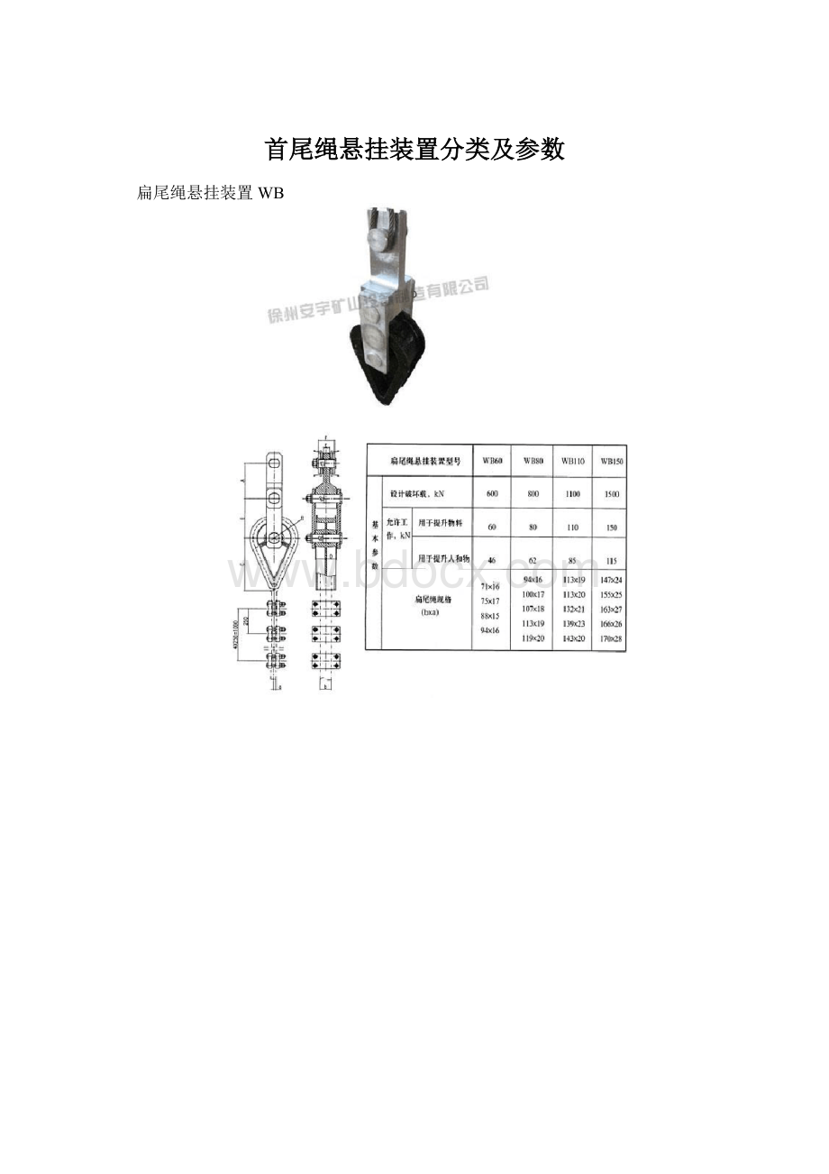 首尾绳悬挂装置分类及参数Word格式文档下载.docx