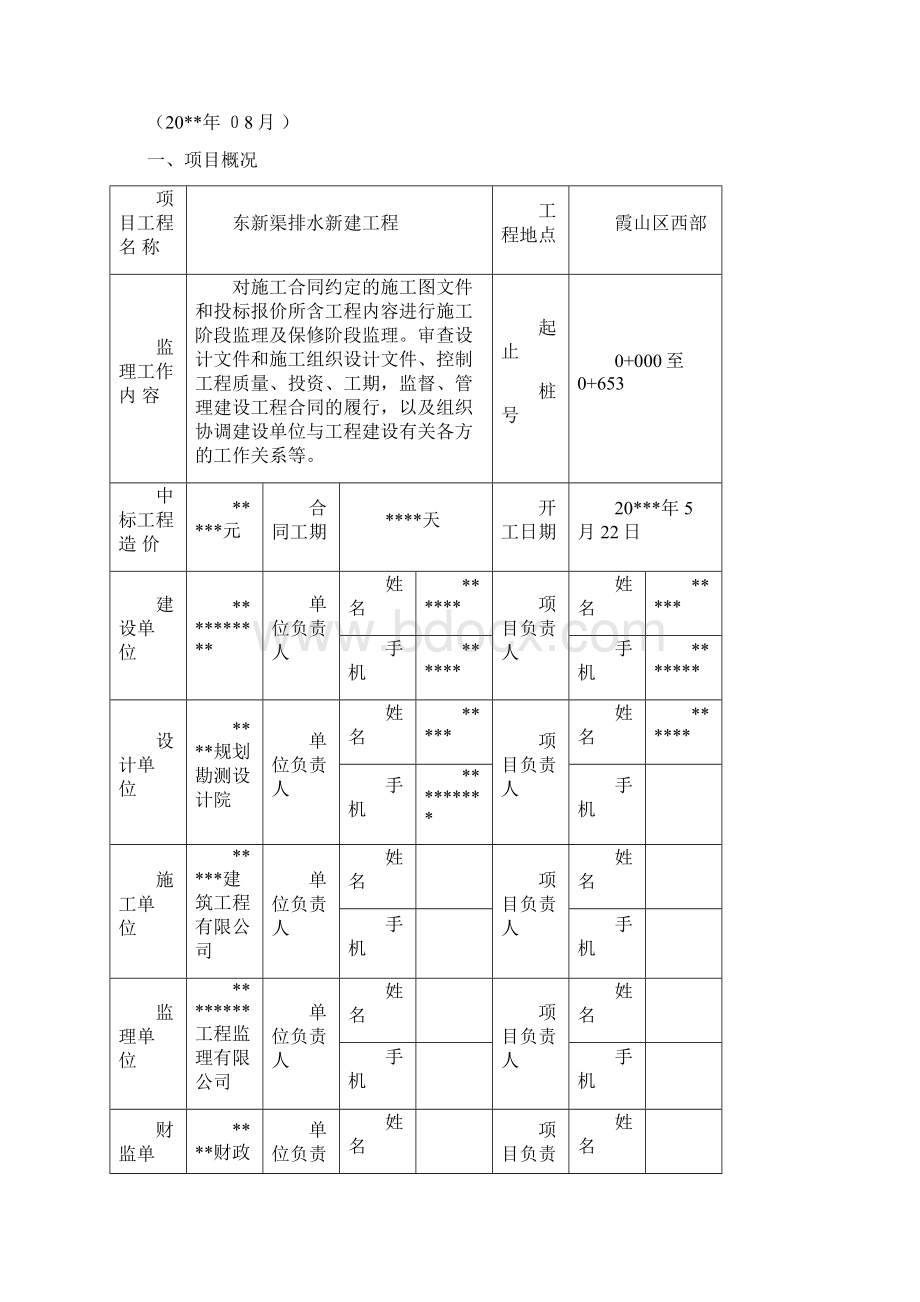 监理月报路道路排水新建工程.docx_第2页