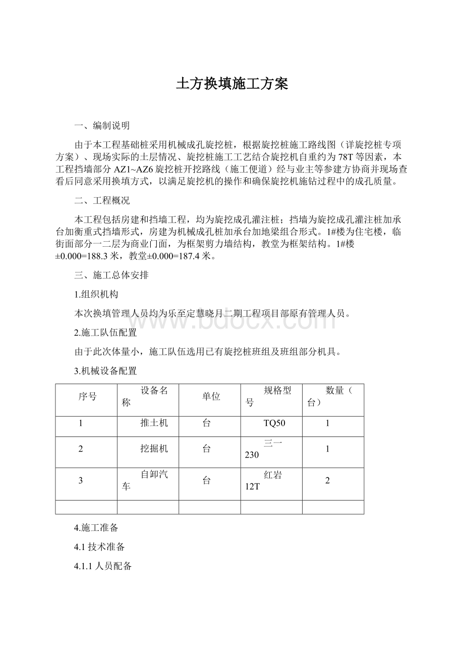 土方换填施工方案.docx