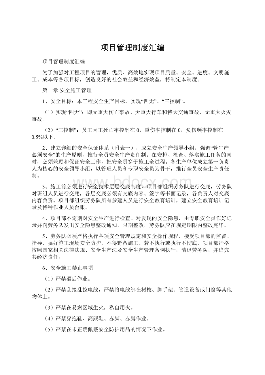 项目管理制度汇编.docx