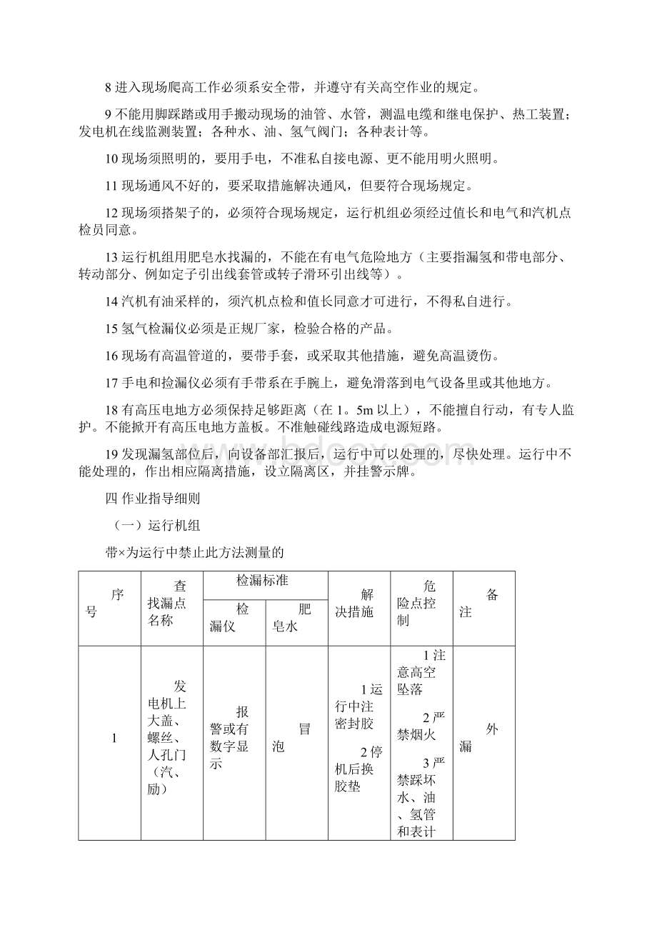 发电机漏氢找漏实施细则Word下载.docx_第2页