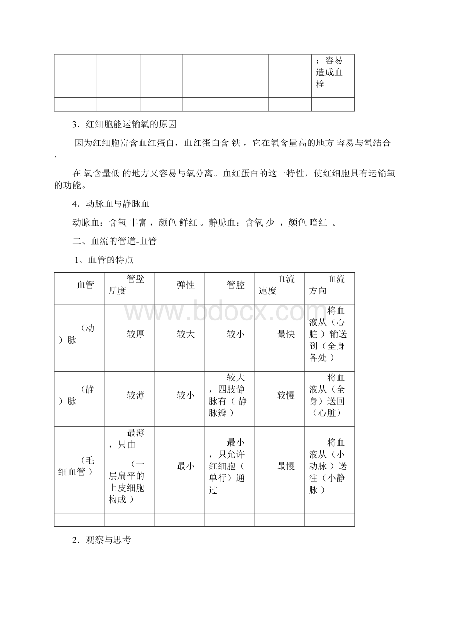 血液循环知识点和题目答案Word格式.docx_第2页