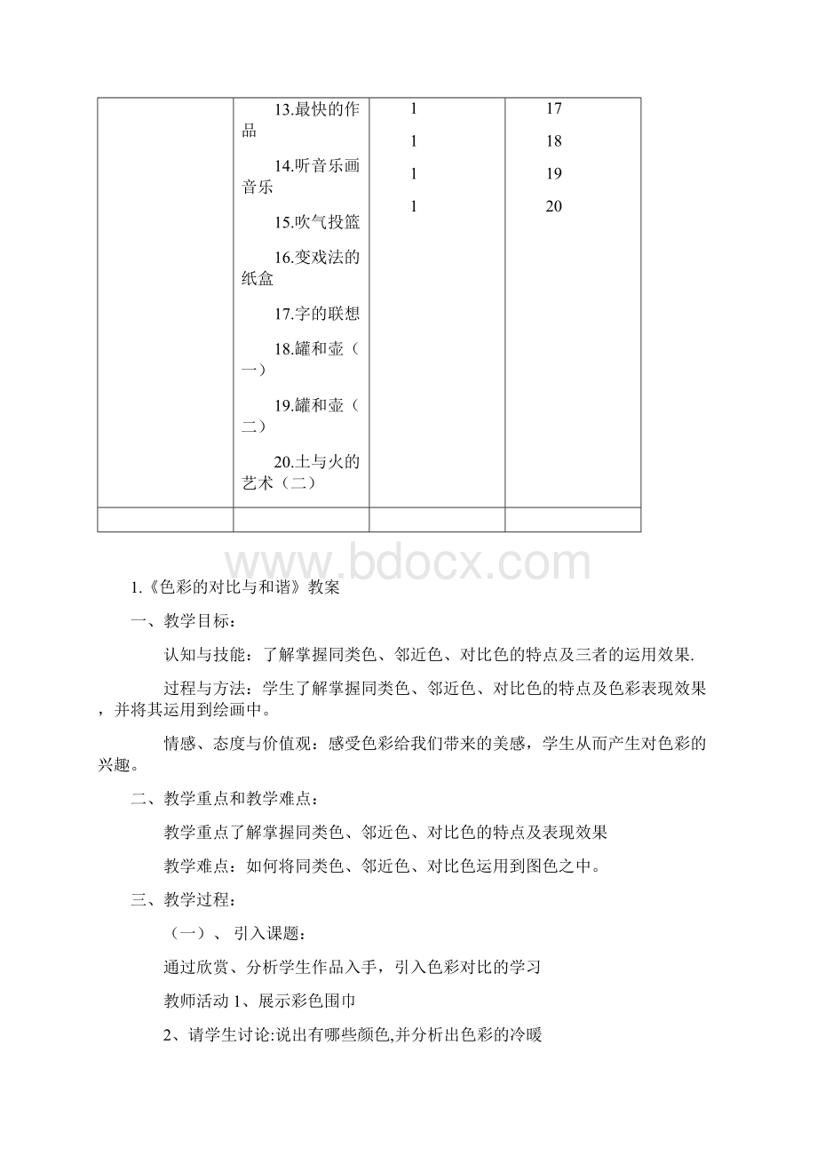 最新苏少版四年级下册美术全册教案含教学计划进度表.docx_第3页