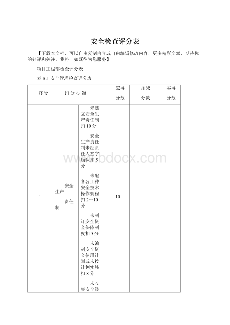 安全检查评分表.docx_第1页