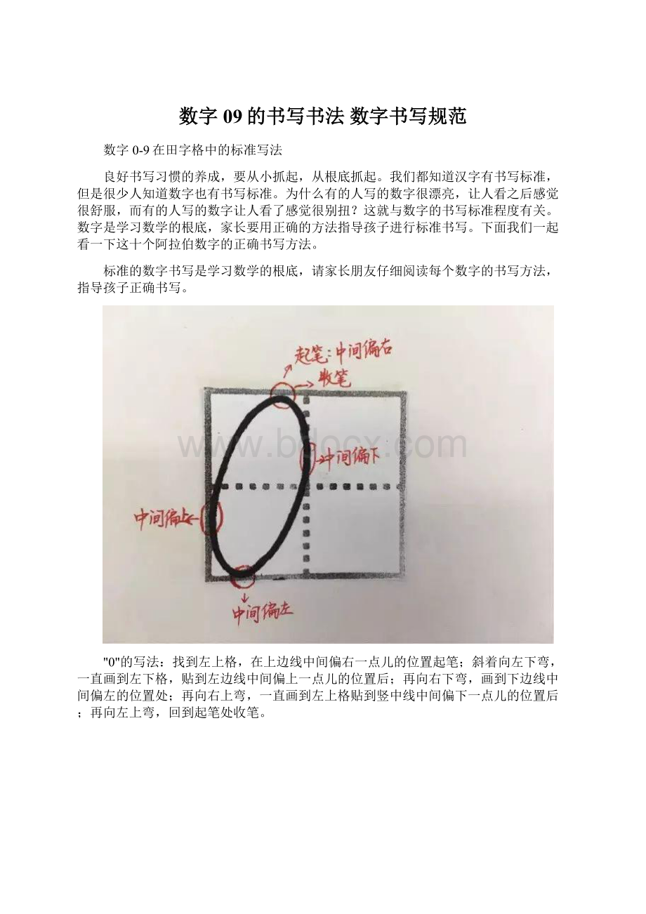 数字09的书写书法 数字书写规范Word下载.docx_第1页