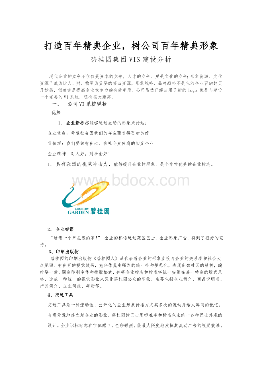 碧桂园集团VIS建设分析.doc