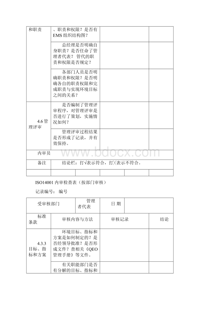 ISO14001内审检查表按部门审核.docx_第2页