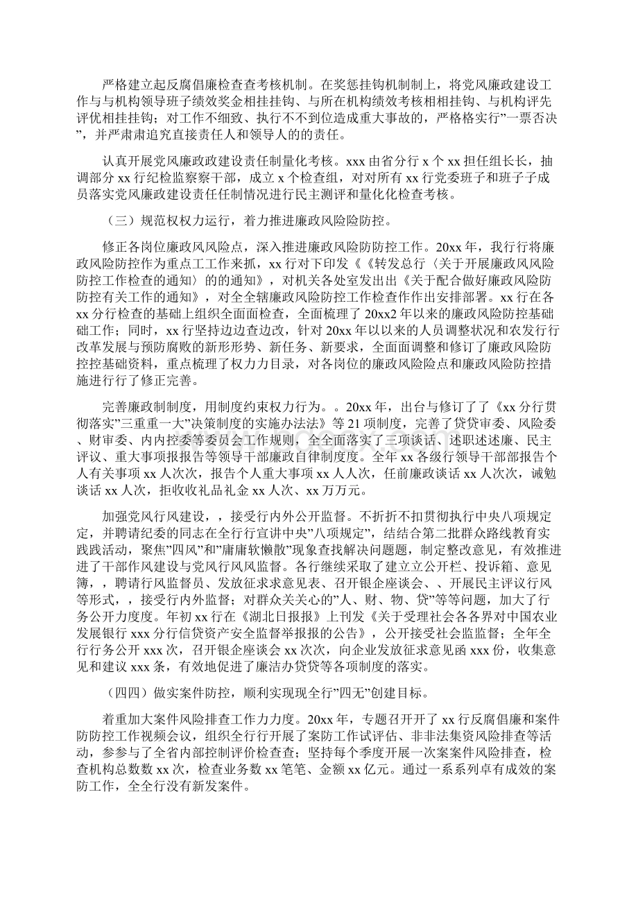 农发行XX年纪检监察工作总结Word格式.docx_第2页