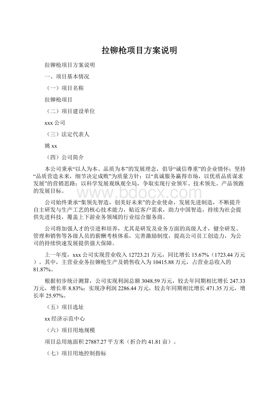 拉铆枪项目方案说明Word文件下载.docx