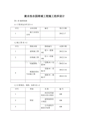 衡水怡水园商城工程施工组织设计Word文件下载.docx