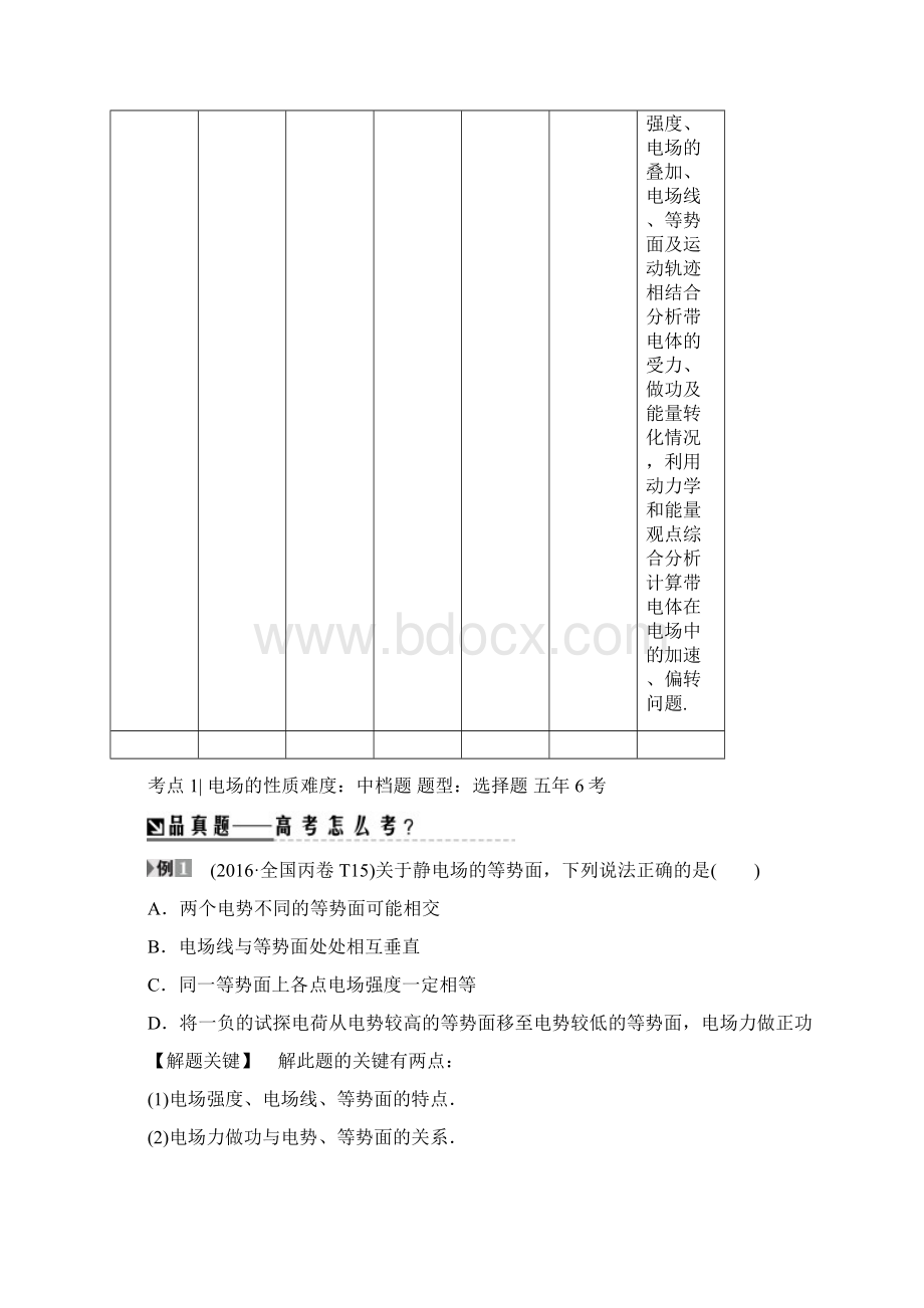 届高考物理二轮复习 专题8 带电粒子在电场中的运动 教案 Word版含答案Word格式.docx_第2页