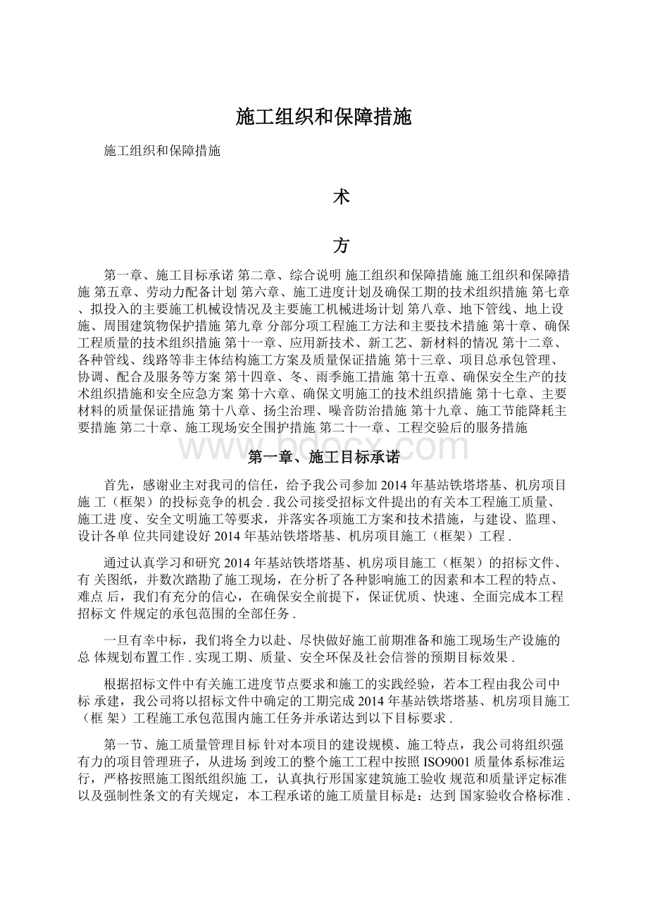 施工组织和保障措施.docx