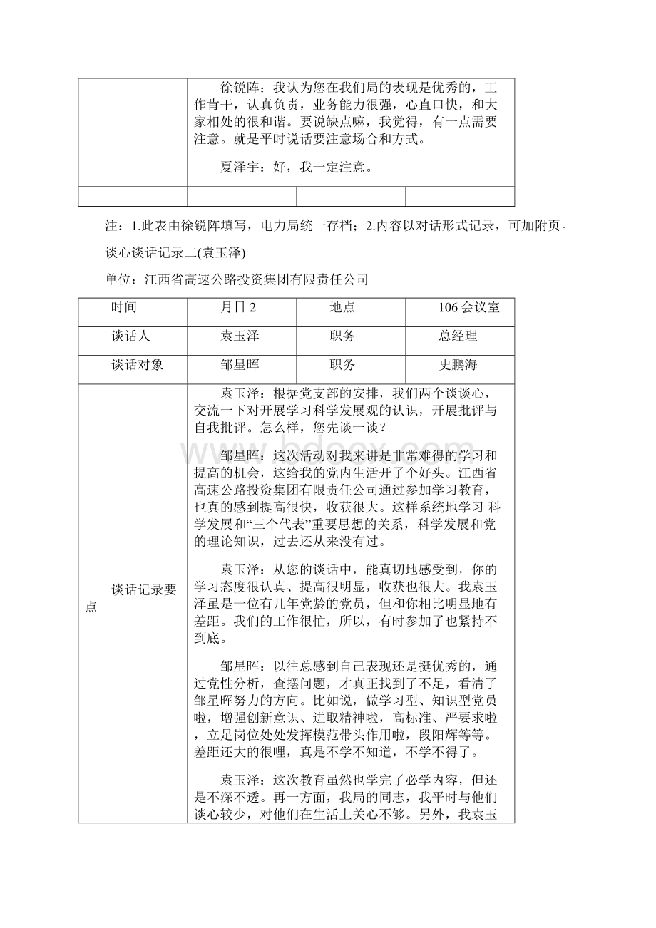 党员与党员谈心谈话记录9篇 范文10篇Word下载.docx_第2页