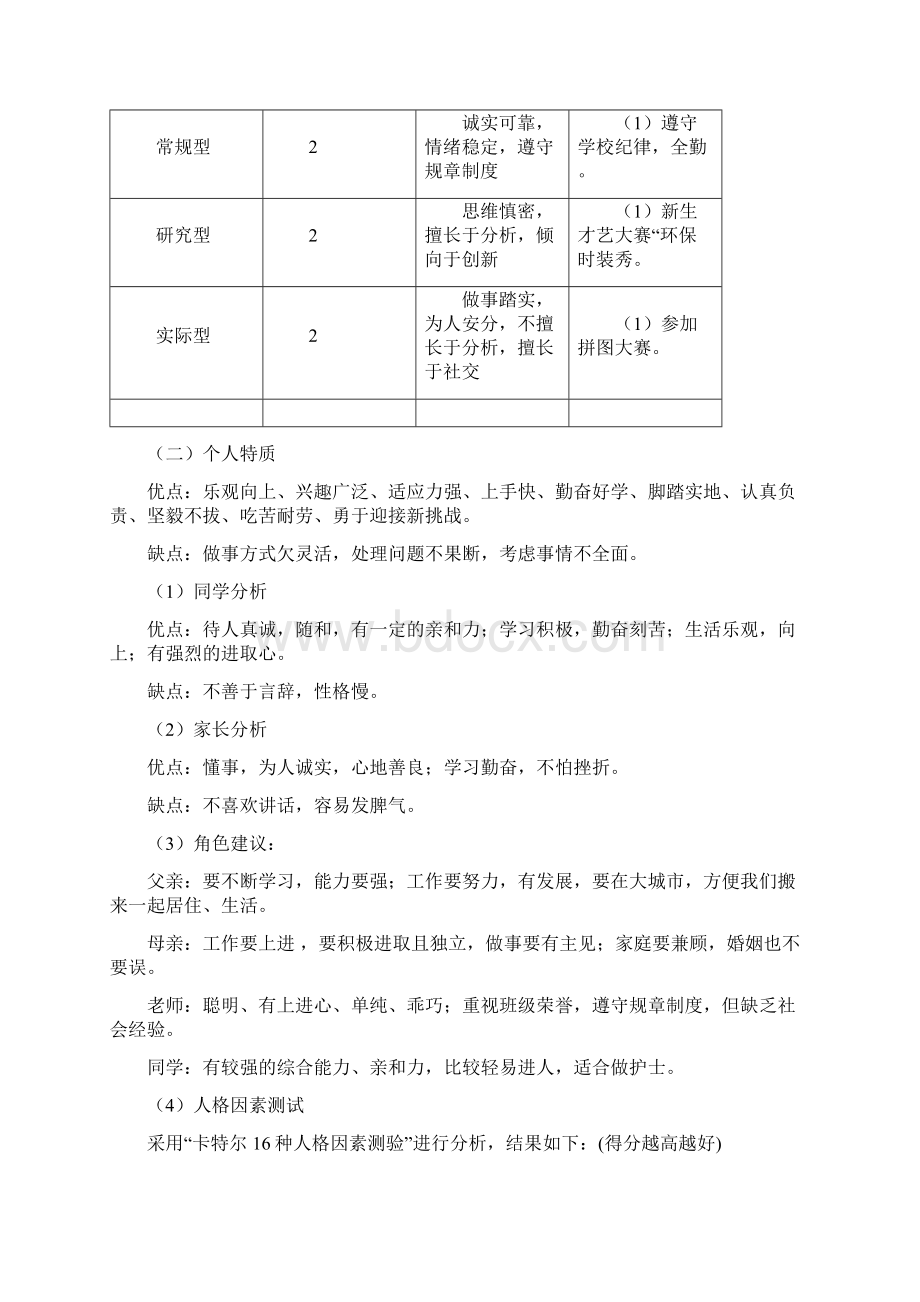 护理大学生职业生涯规划书.docx_第3页