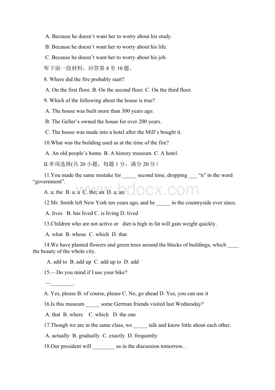 英语广州市普通高中学年上学期高一期中模拟试题03.docx_第2页