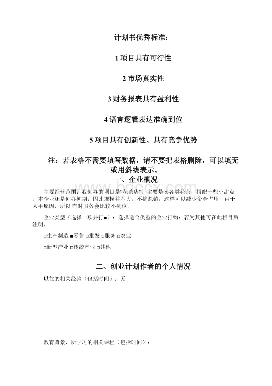 强烈推荐大学生茶语花香项目创业计划书.docx_第2页