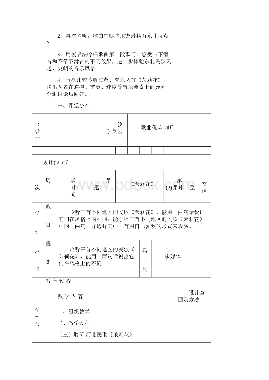 人音版六年级上册教案全供参考.docx_第2页