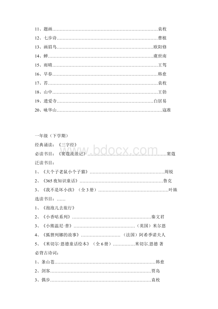 小学各年级经典诵读内容Word文档下载推荐.docx_第2页