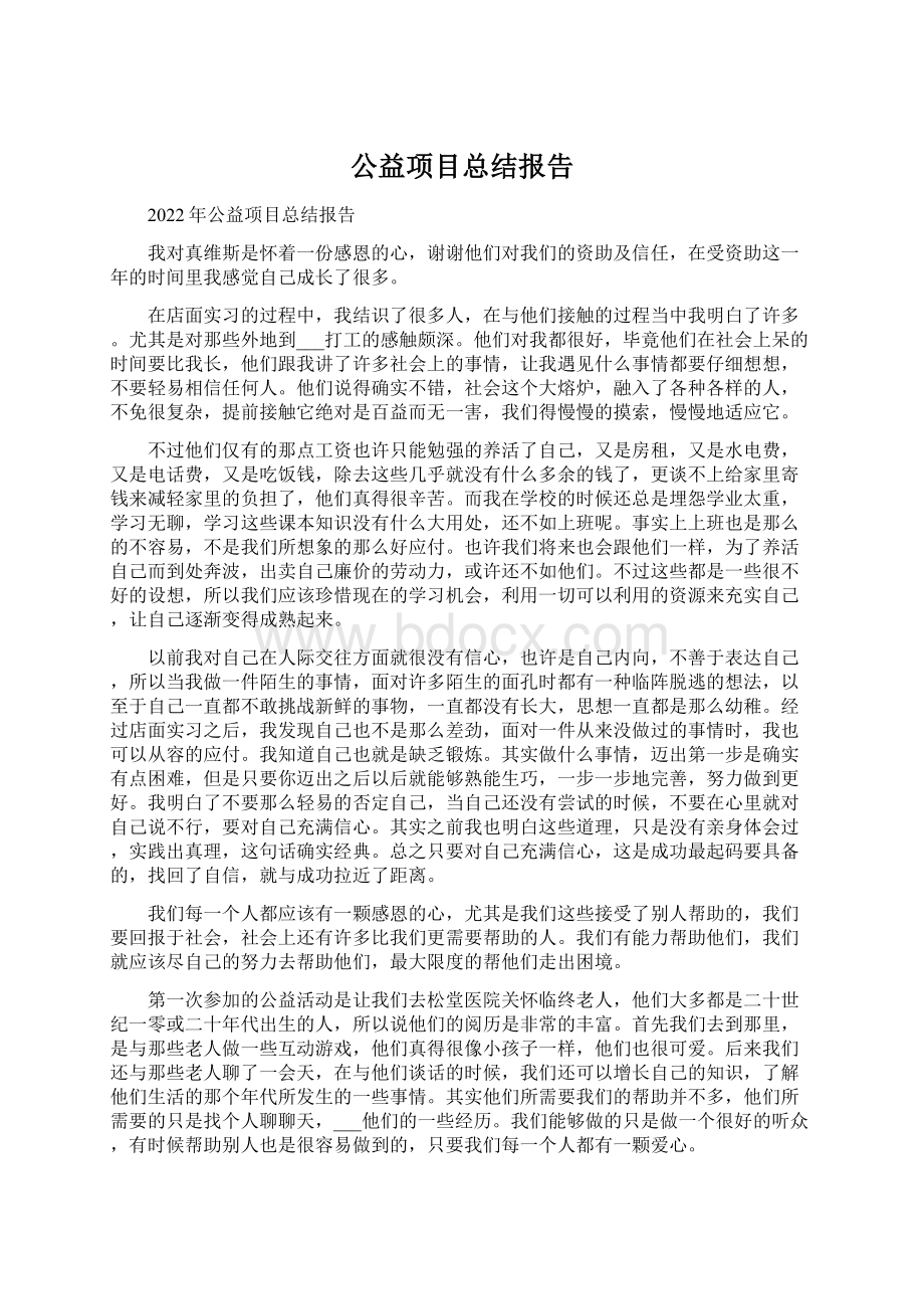 公益项目总结报告.docx_第1页