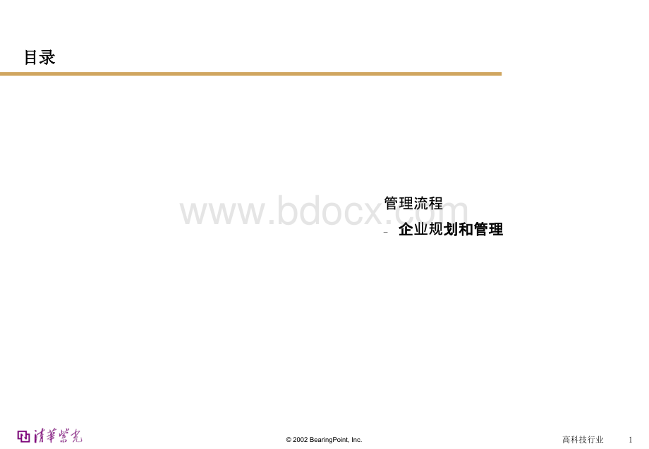 清华紫光管理流程手册-企业规划和管理流程5-毕博.ppt