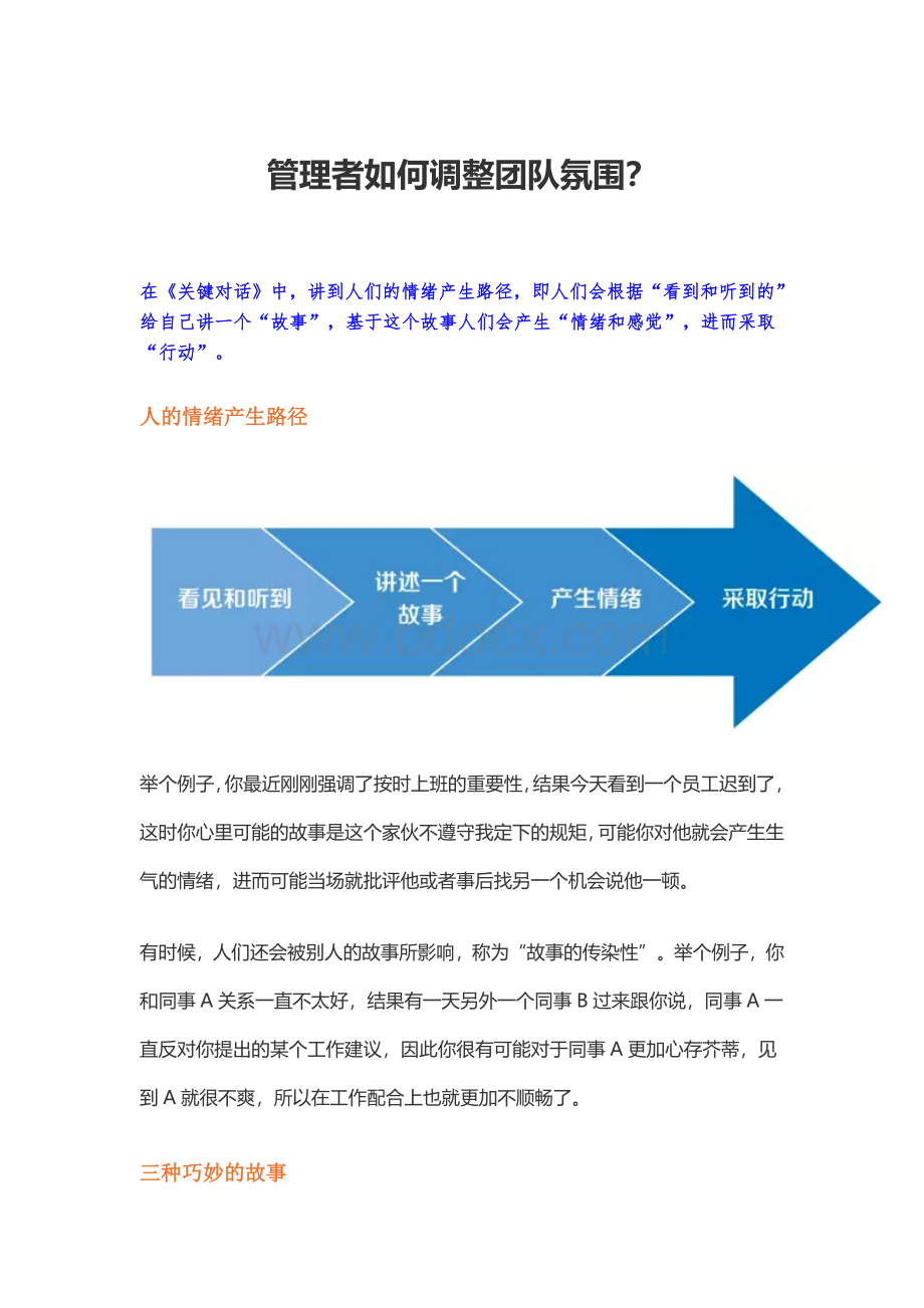 管理者如何调整团队氛围Word格式.docx