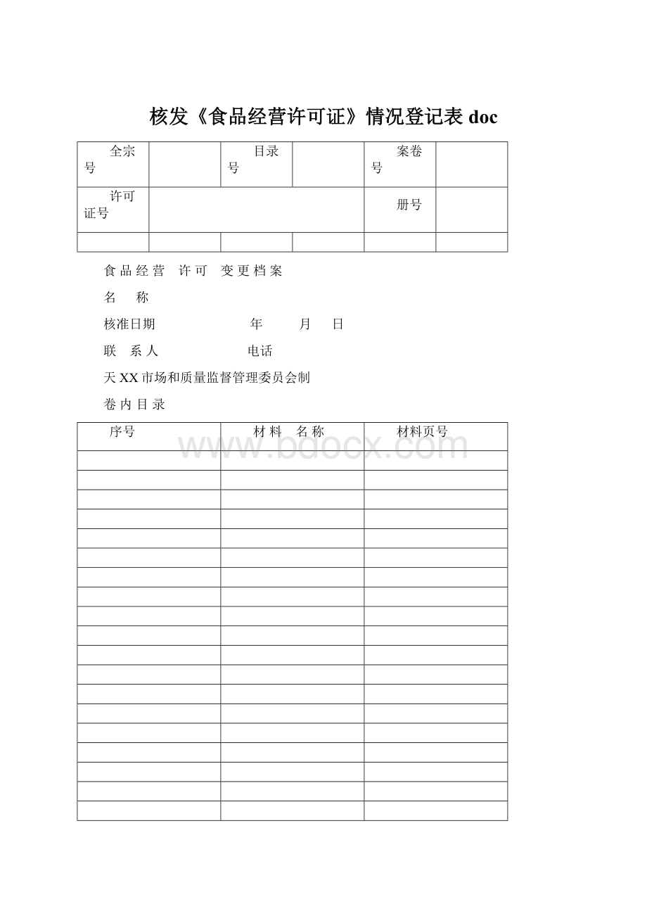 核发《食品经营许可证》情况登记表doc.docx