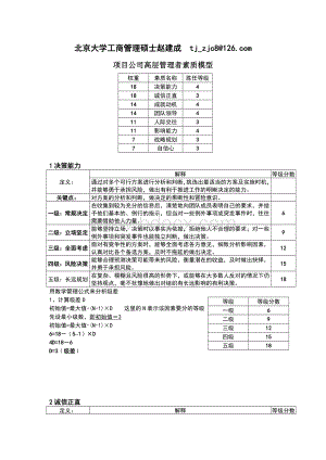 项目公司高层管理者素质模型.doc