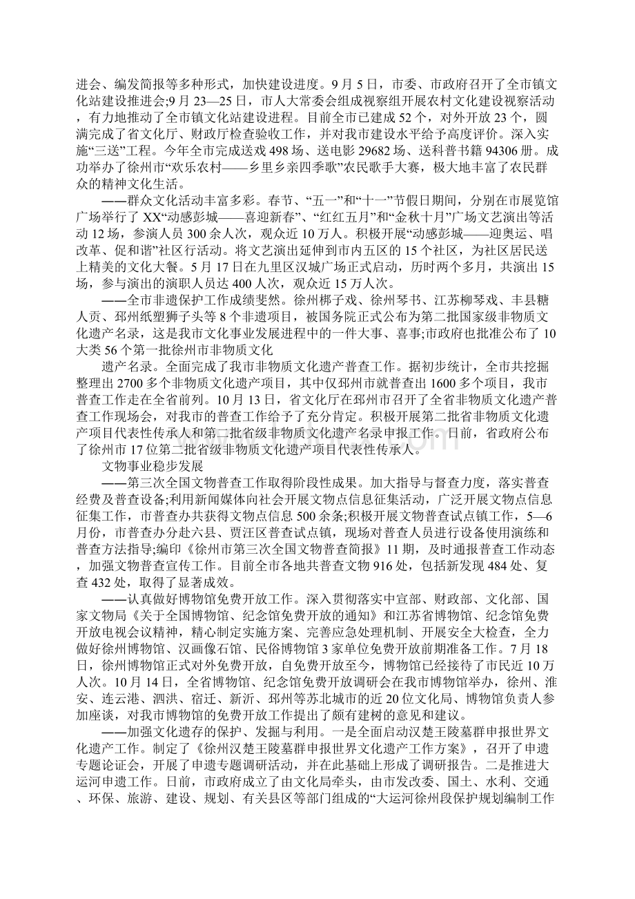 XX年某直辖市文化局工作总结.docx_第2页